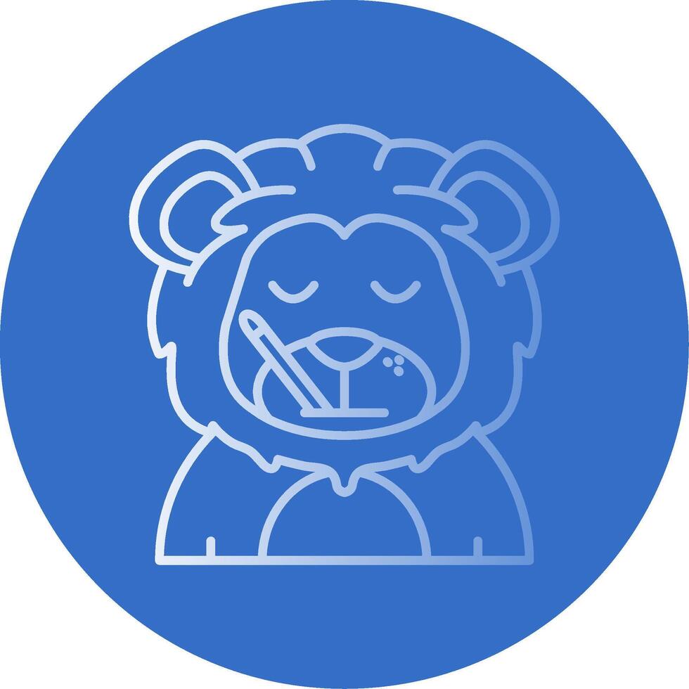 Sick Gradient Line Circle Icon vector