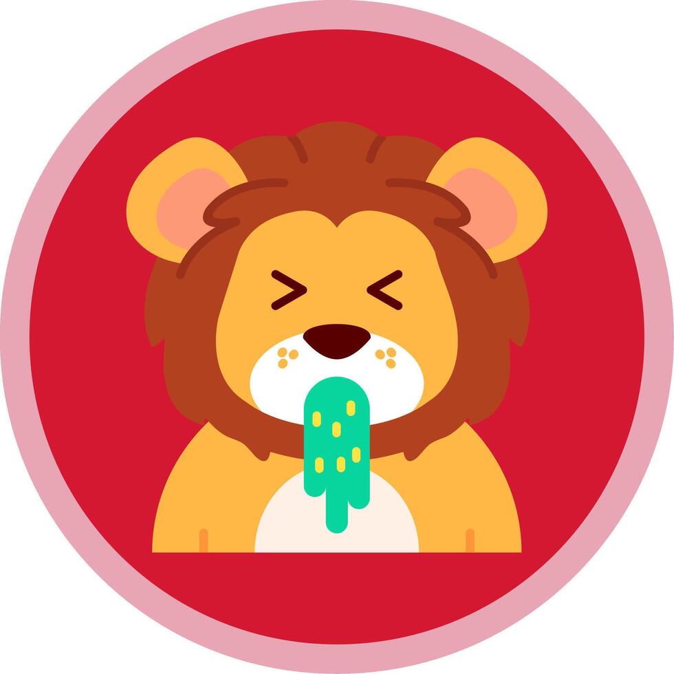 Vomit Flat Multi Circle Icon vector