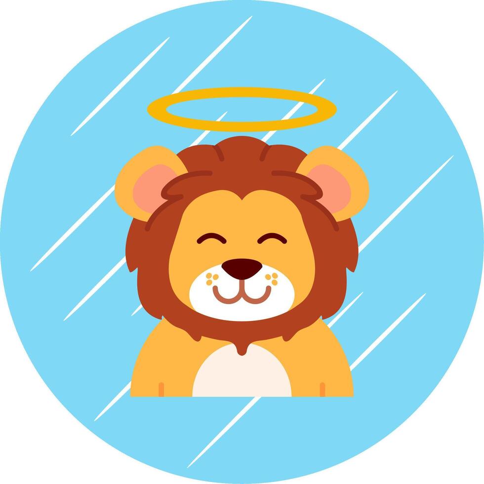 Angel Flat Blue Circle Icon vector