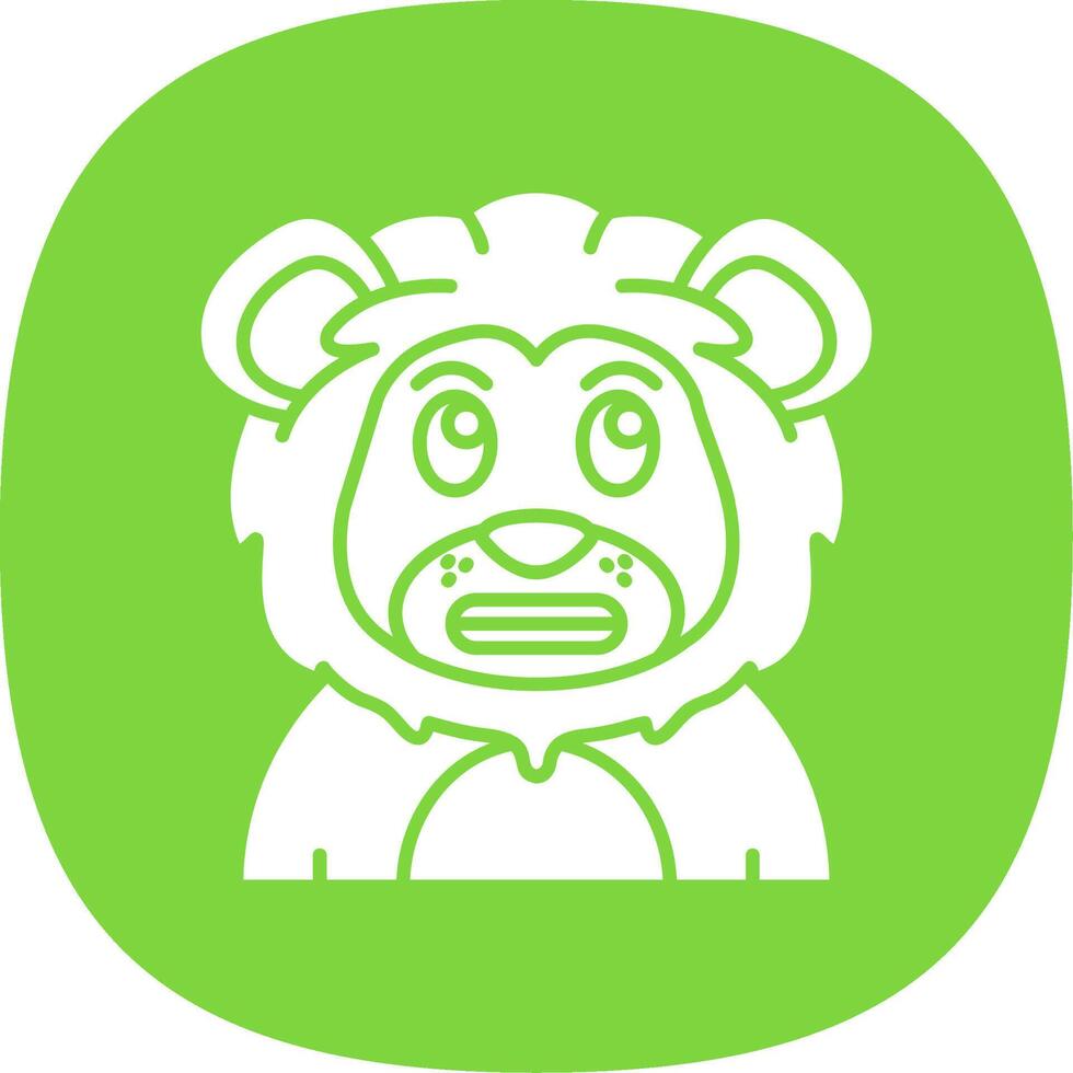 Shocked Glyph Curve Icon vector