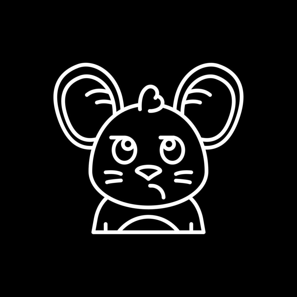 Suspicious Line Inverted Icon vector