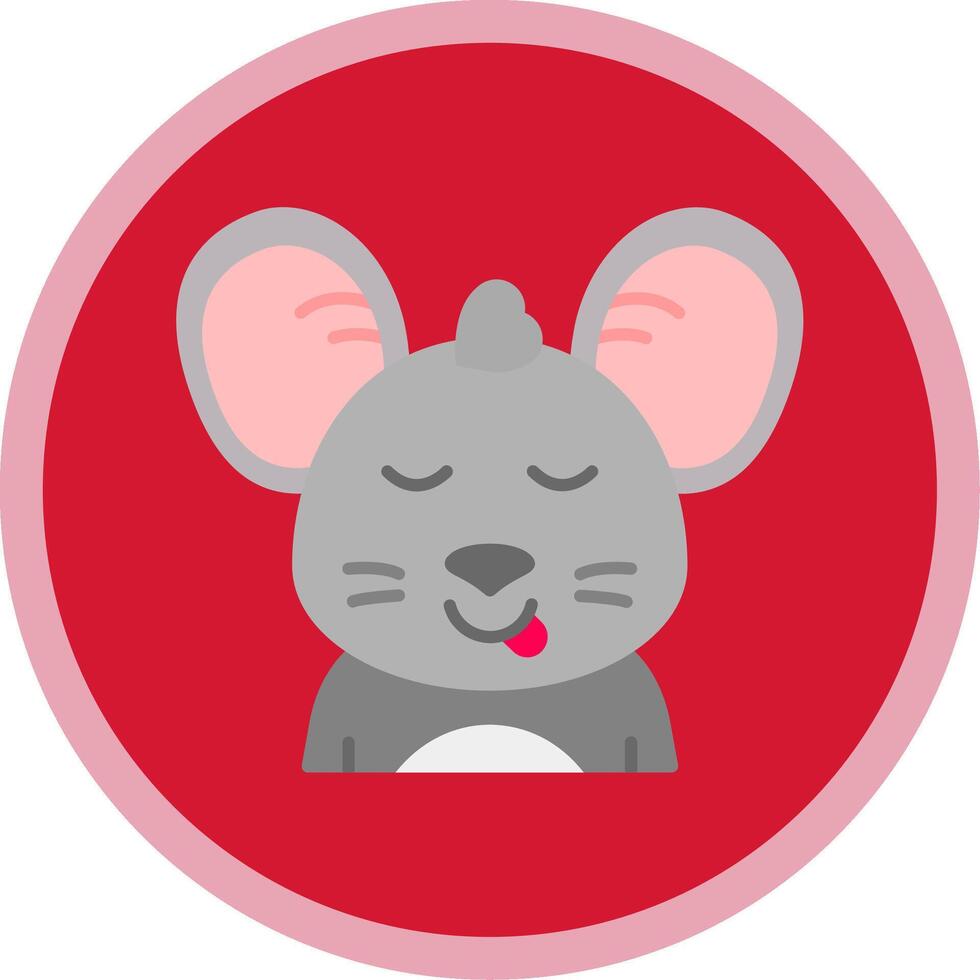 Tongue Flat Multi Circle Icon vector