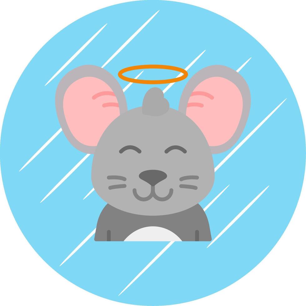 Angel Flat Blue Circle Icon vector