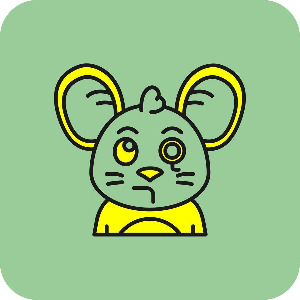 Monocle Filled Yellow Icon vector