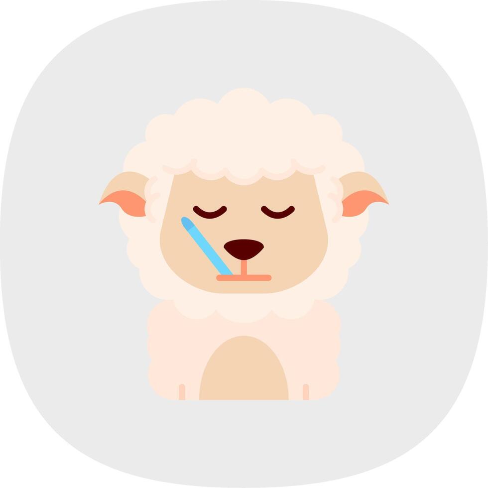 Sick Flat Curve Icon vector
