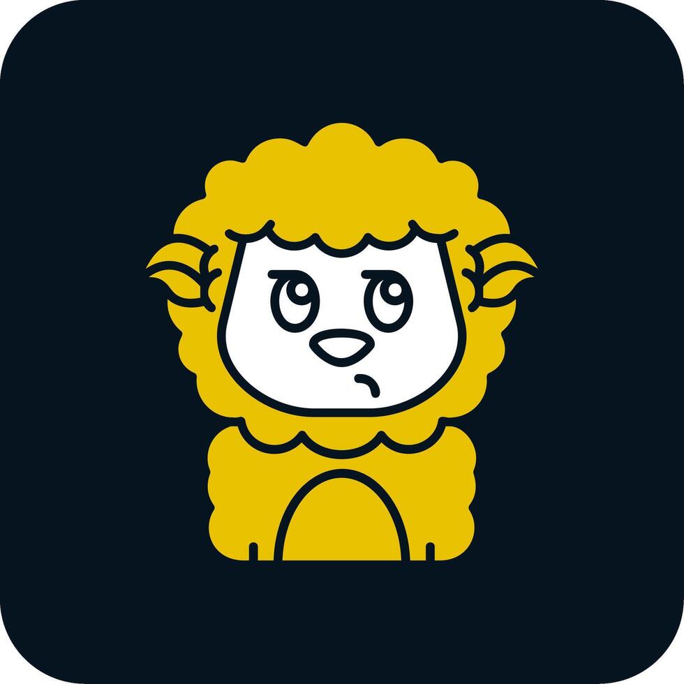 Suspicious Glyph Two Color Icon vector