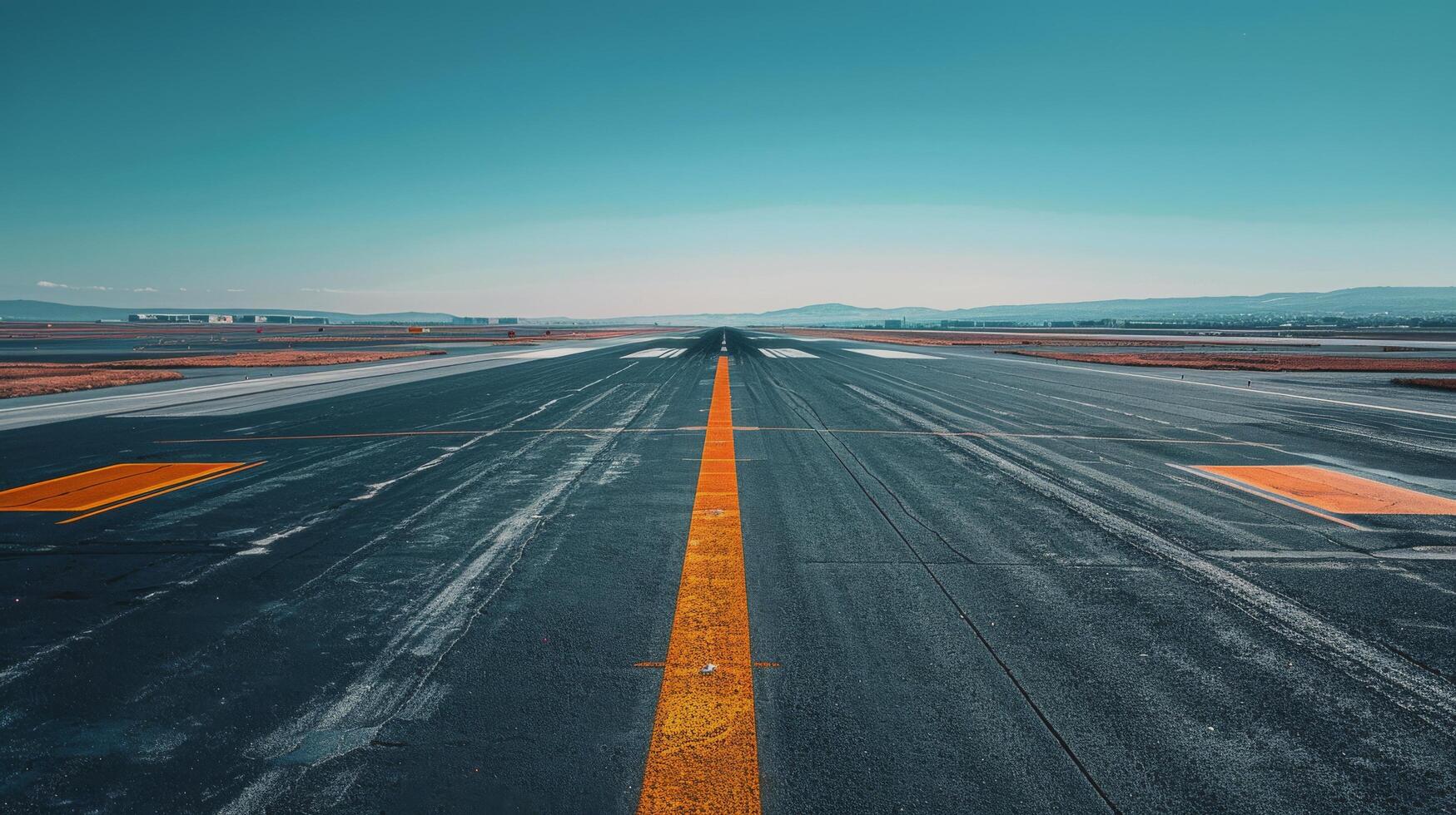 AI generated Abandoned Runway in Desolate Landscape photo
