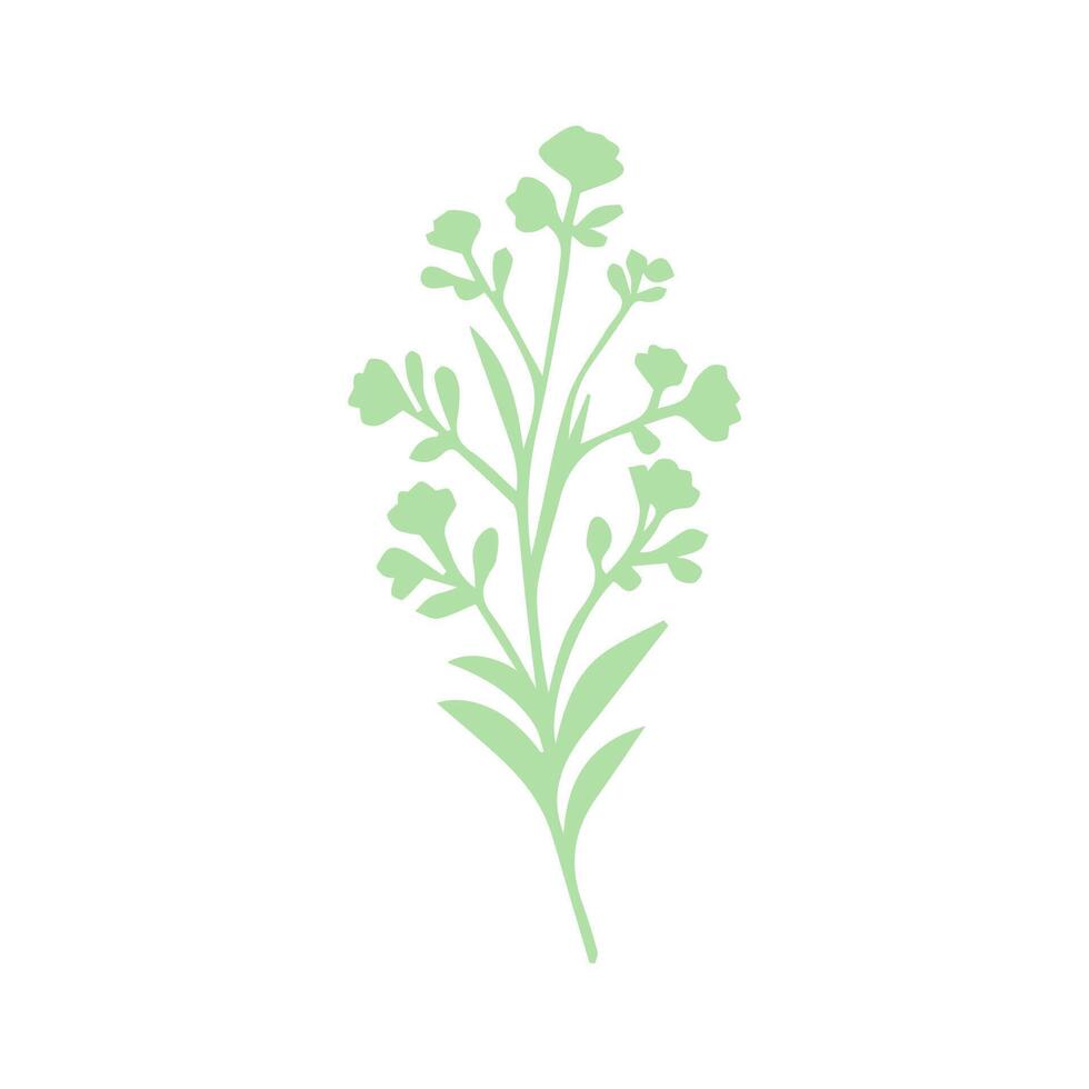 twigs with leaves silhouettes Free Vector