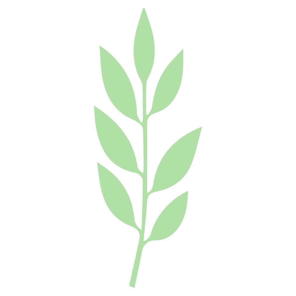 twigs with leaves silhouettes Free Vector