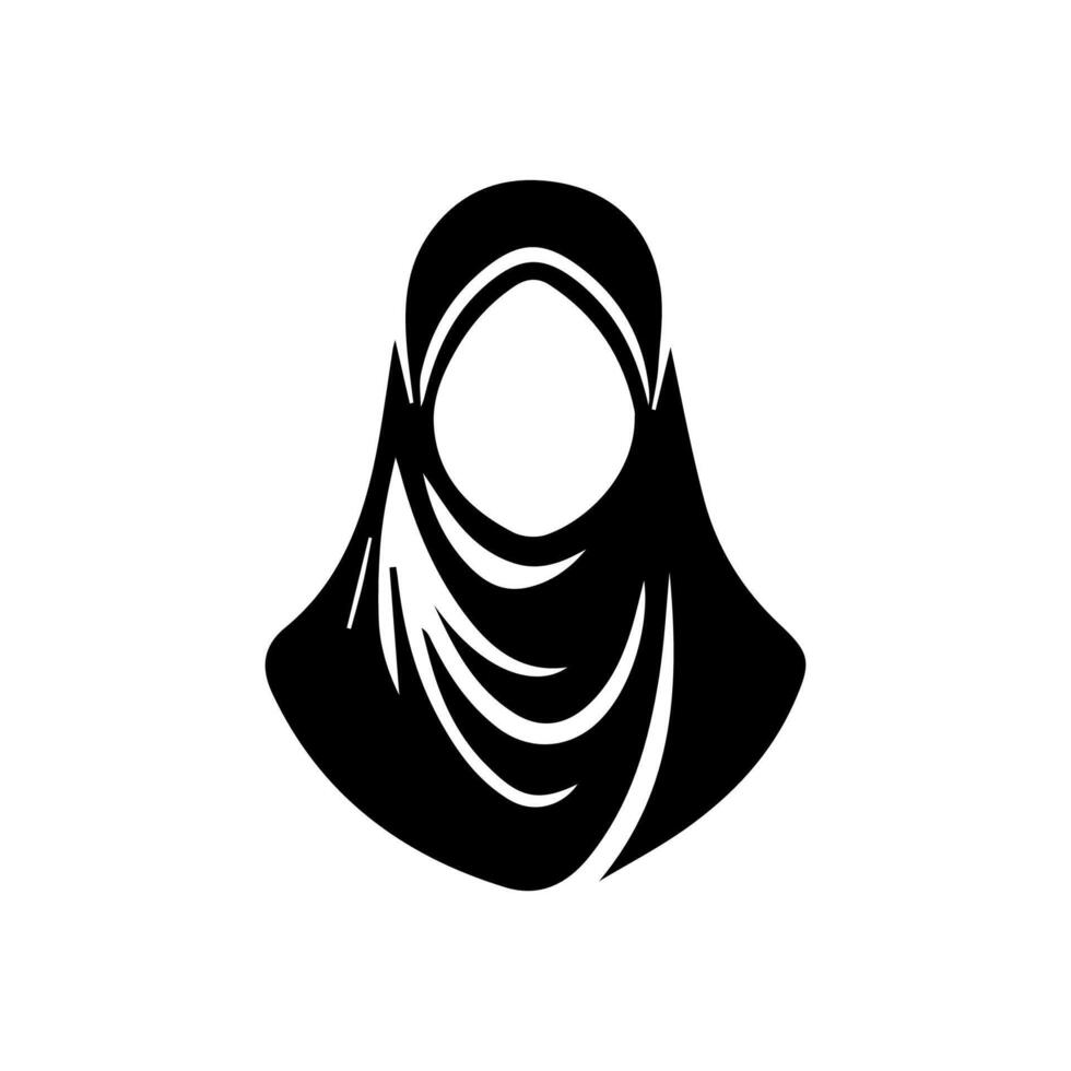 plantilla de logotipo de vector de belleza hijab de mujer