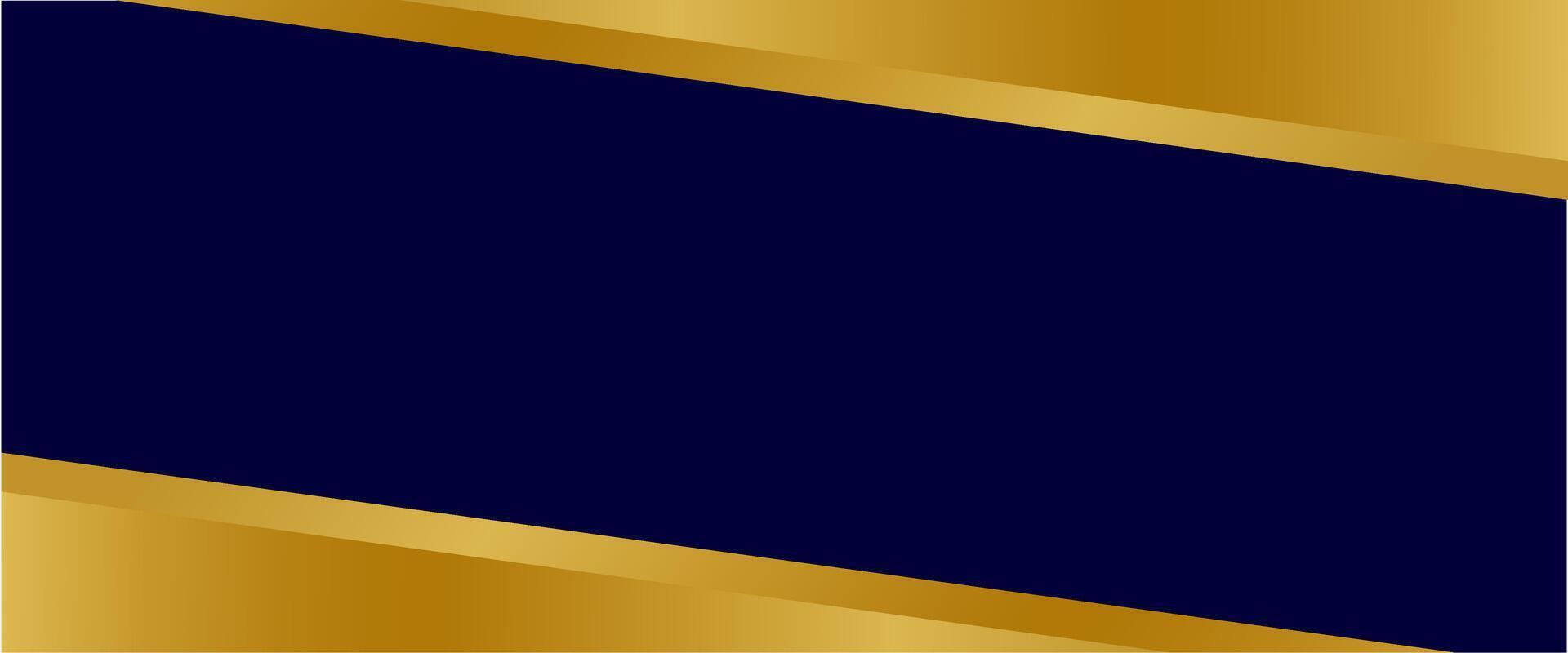 Abstract elegant dark blue background with golden shape vector