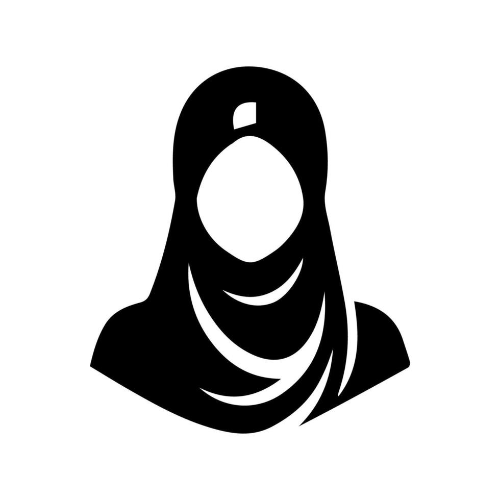 plantilla de logotipo de vector de belleza hijab de mujer