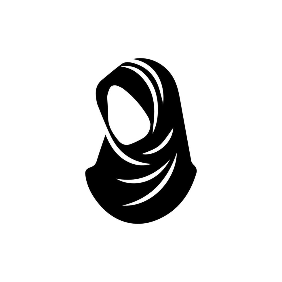 plantilla de logotipo de vector de belleza hijab de mujer