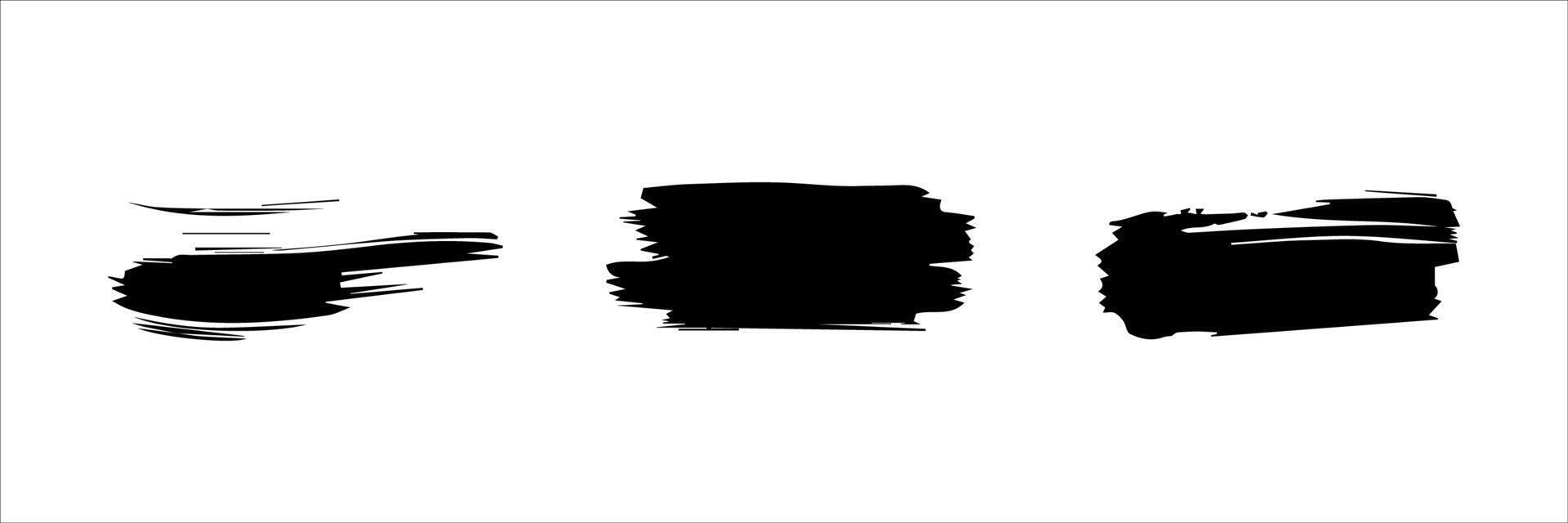 Brush strokes. Vector paintbrush, brush strokes templates. Grunge design elements. Long text boxes. Dirty distress texture banners. Grungy painted