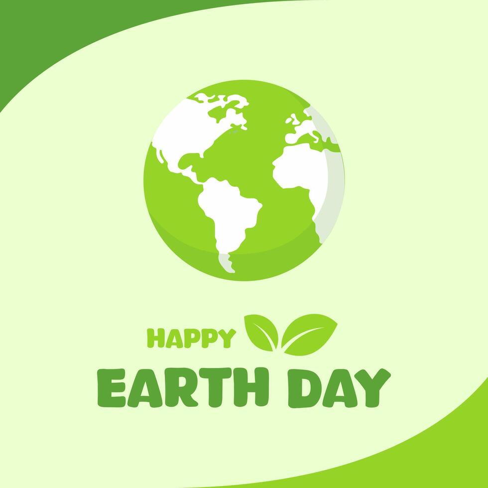 Earth Day design template. Vector Illustrations