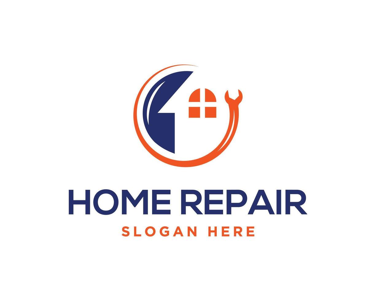 Repair home logo and icon design vector template.