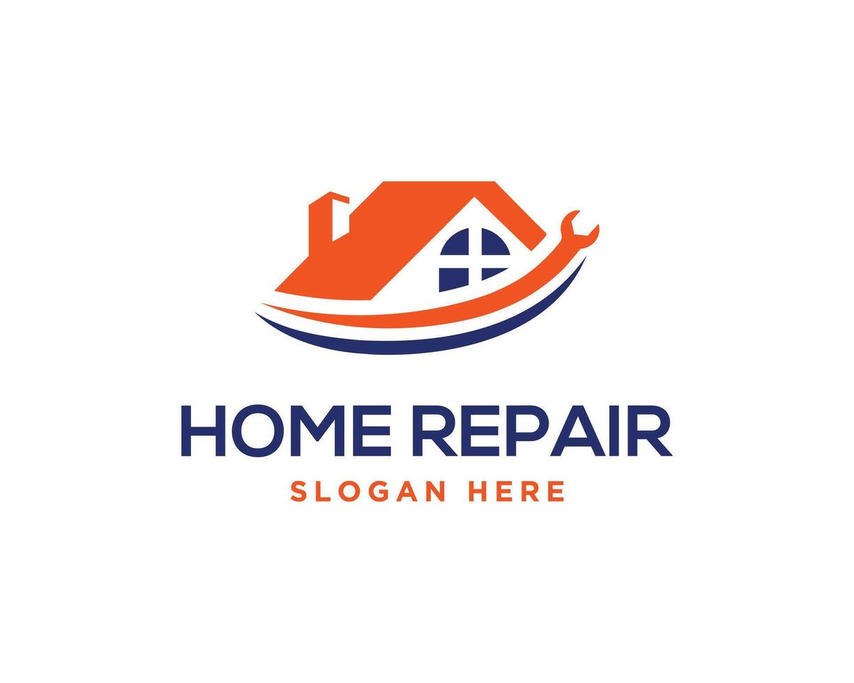 Creative home repair logo design concept vector template.