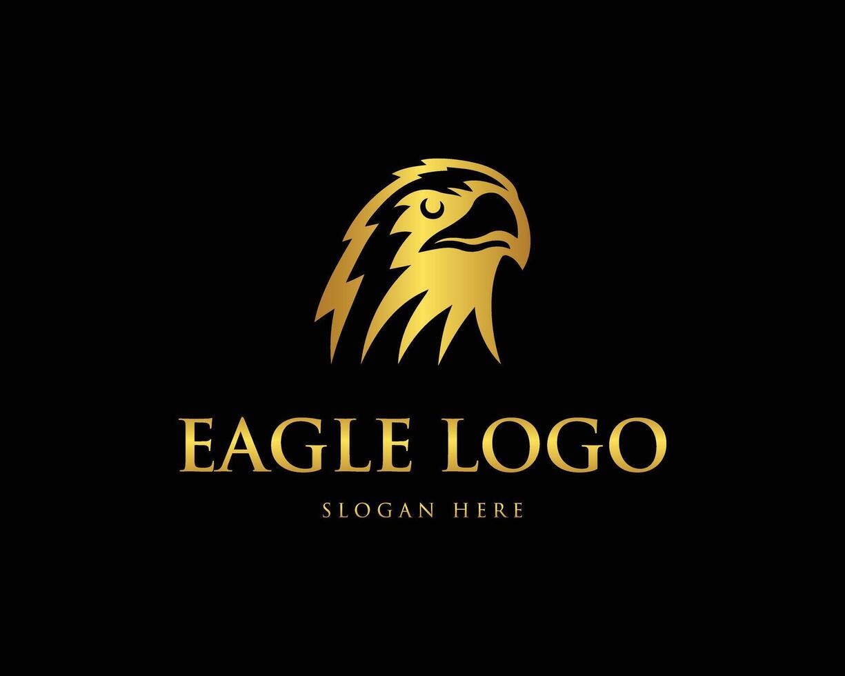 Modern eagle bird simple logo design vector template.