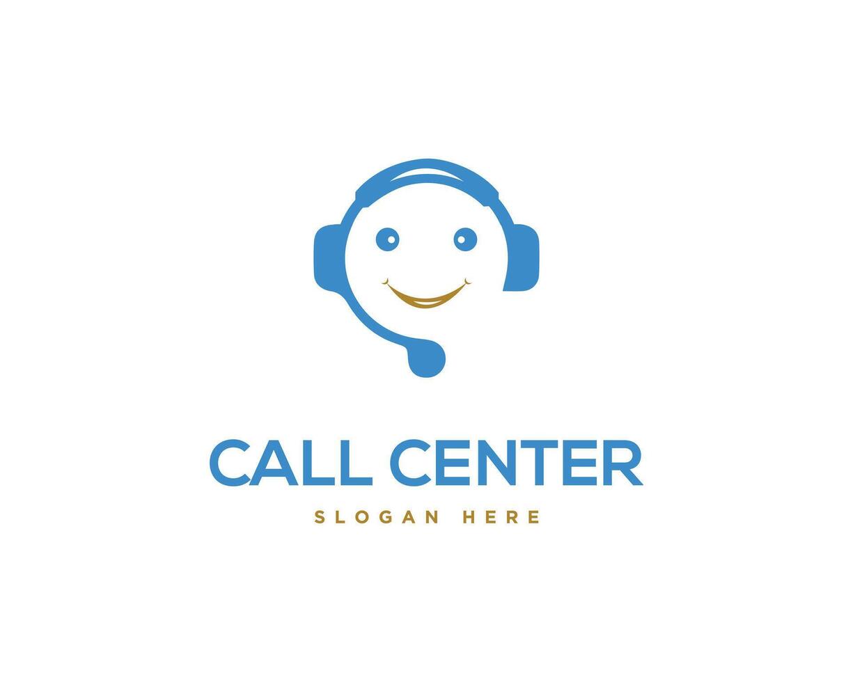 Call center communication logo design vector concept.