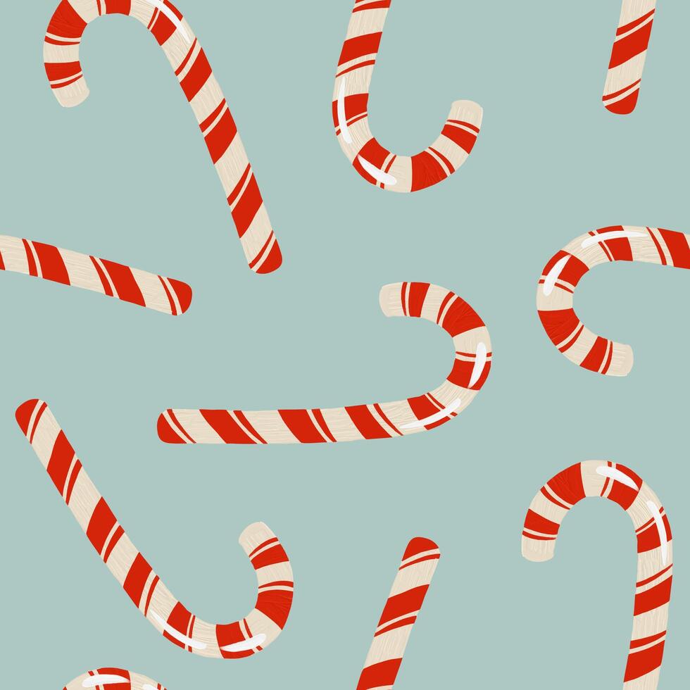 Christmas striped candies seamless pattern. Retro trendy seamless pattern design. Minimalistic pastel pattern for gift wrap, stationery, textiles and posters. Winter holiday concept. vector