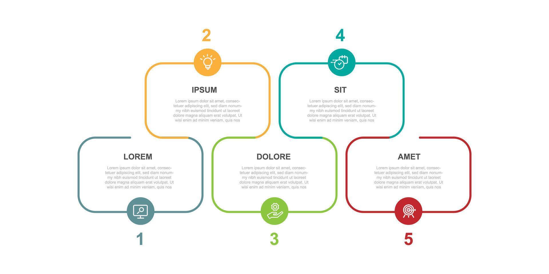 diseño modelo infografía vector elemento con 5 5 paso proceso adecuado para web presentación y negocio información