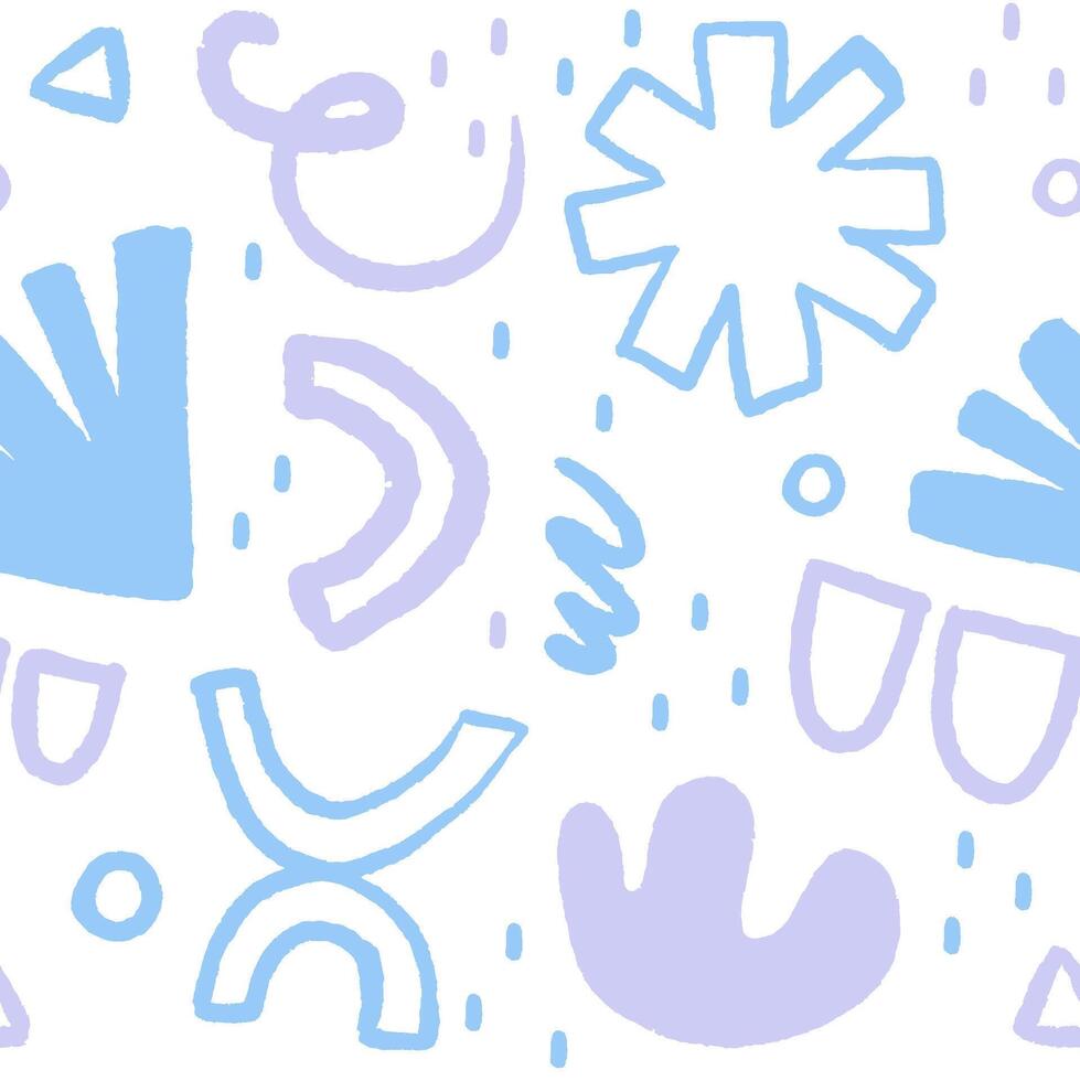 Playful Doodle Objects Seamless Pattern for Decoration vector