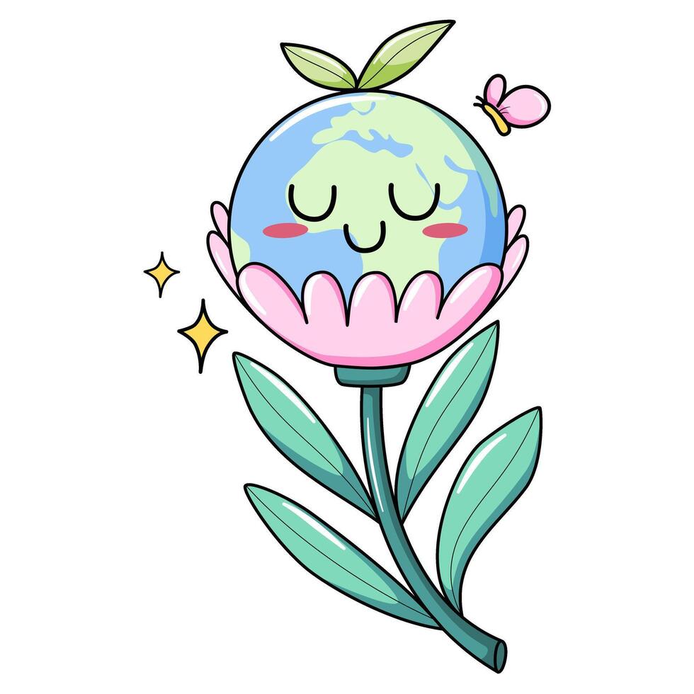 Flower Illustration for Earth Day Celebration vector