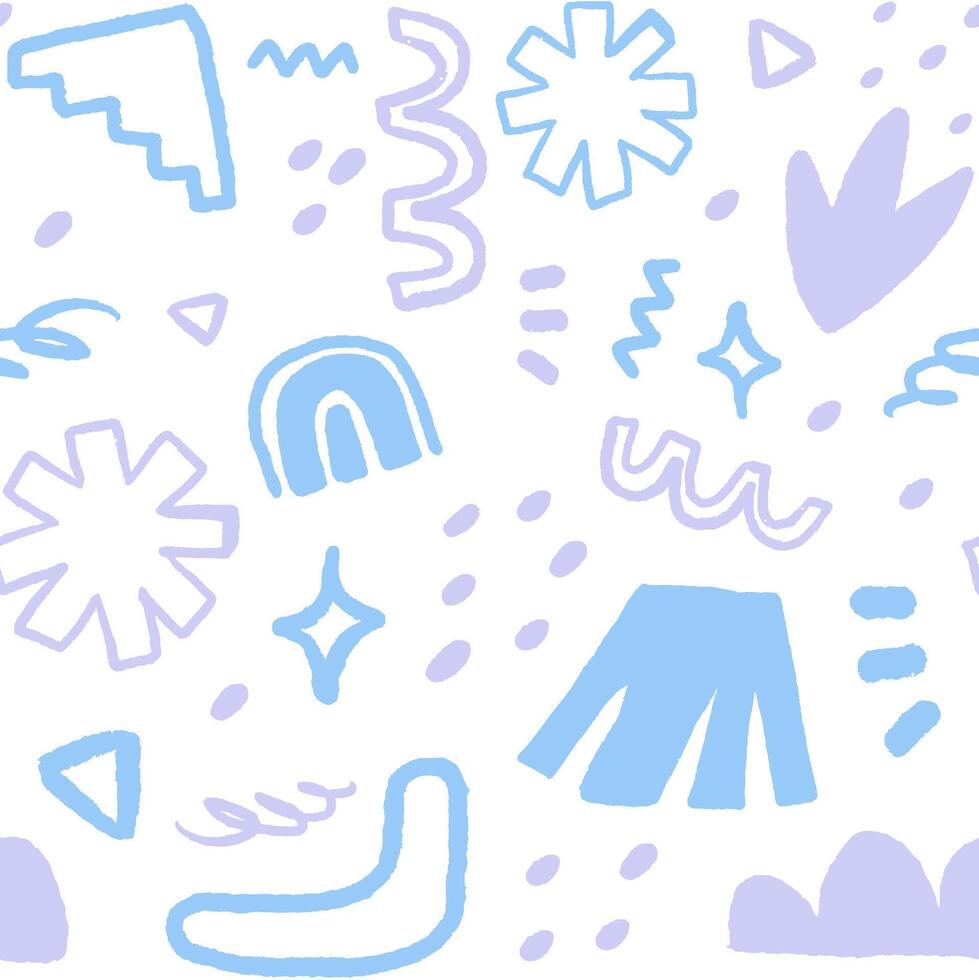 Fun Doodle Seamless Pattern for Background and Textile Prints vector