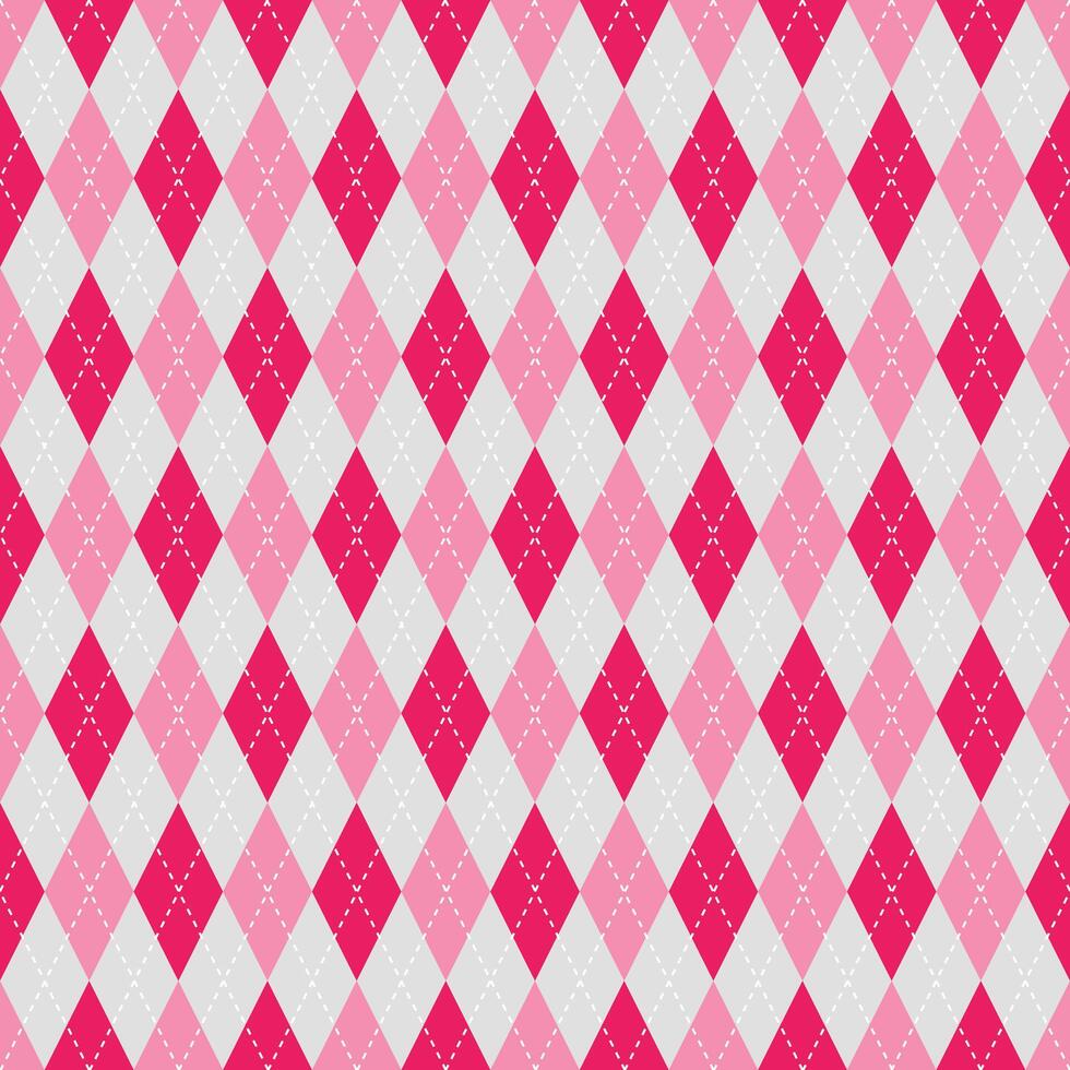 Pink argyle pattern. Argyle vector pattern. Argyle pattern. Seamless geometric pattern for clothing, wrapping paper, backdrop, background, gift card, sweater.