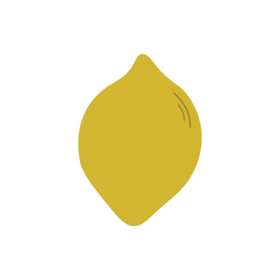 Lemon in flat style for teaching toddlers and preschoolers. Cards in primitive style for development. vector