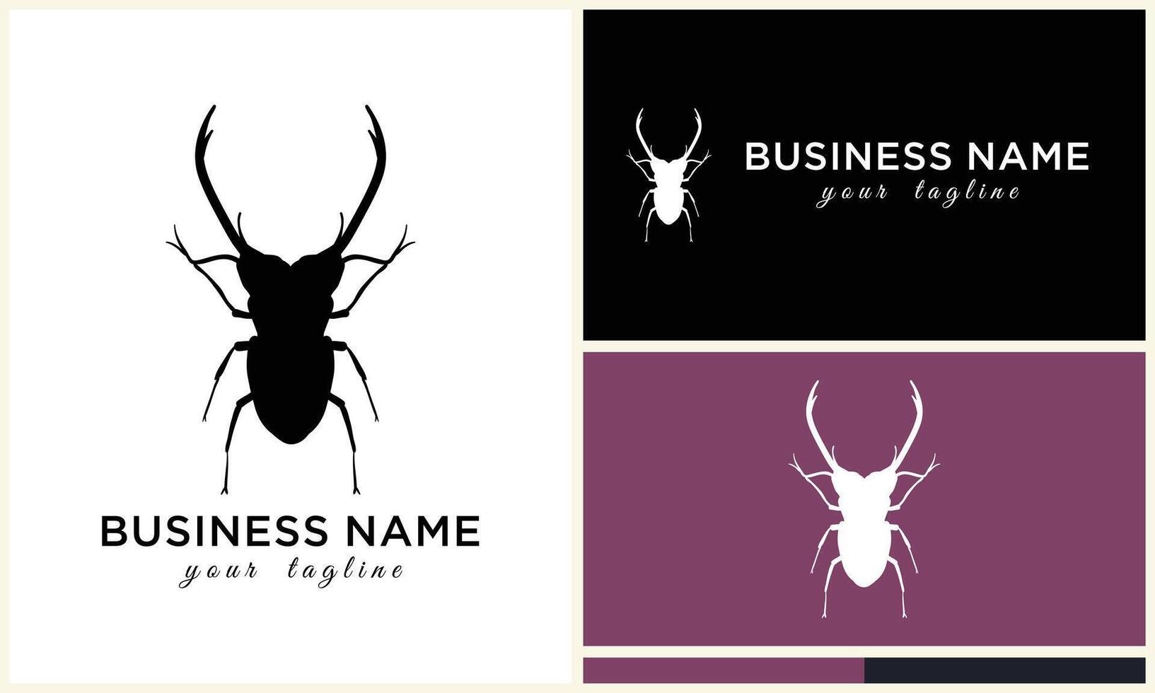 silhouette beetle insect ant template vector