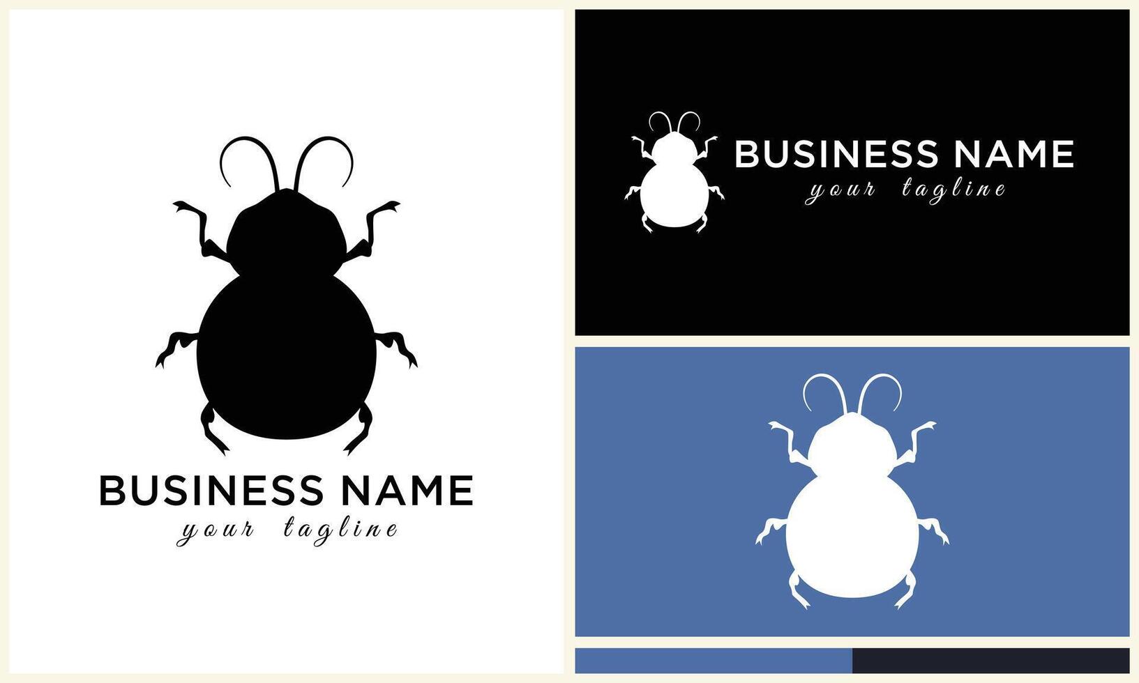 silhouette beetle insect ant template vector