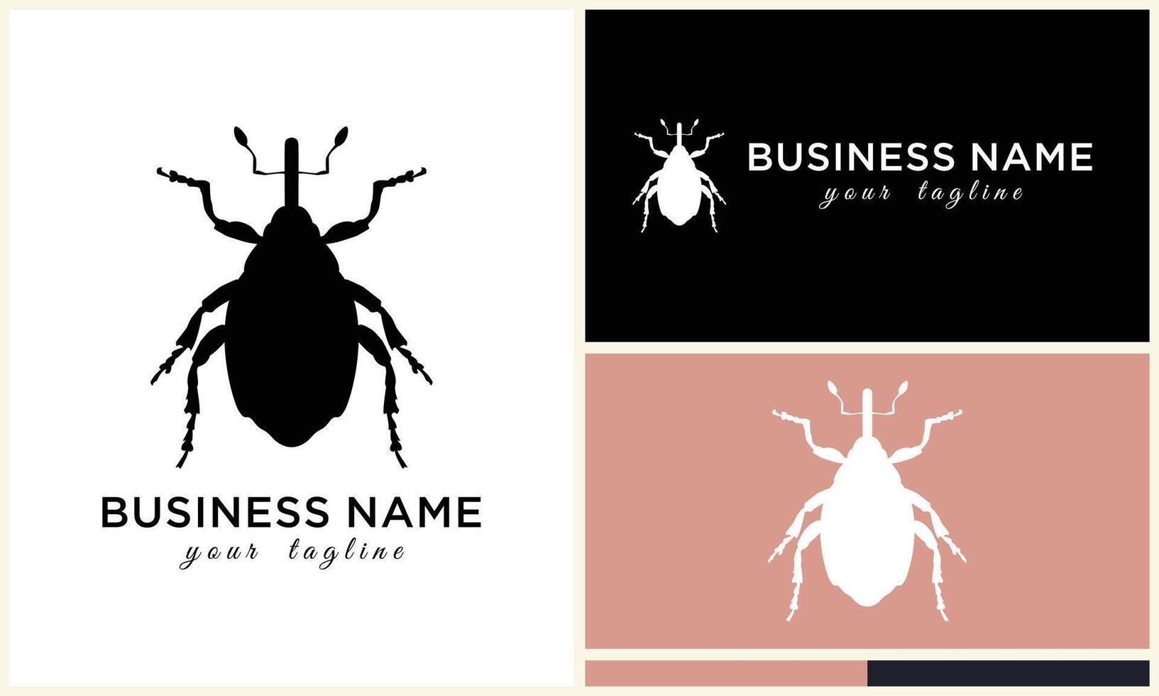 silhouette beetle insect ant template vector