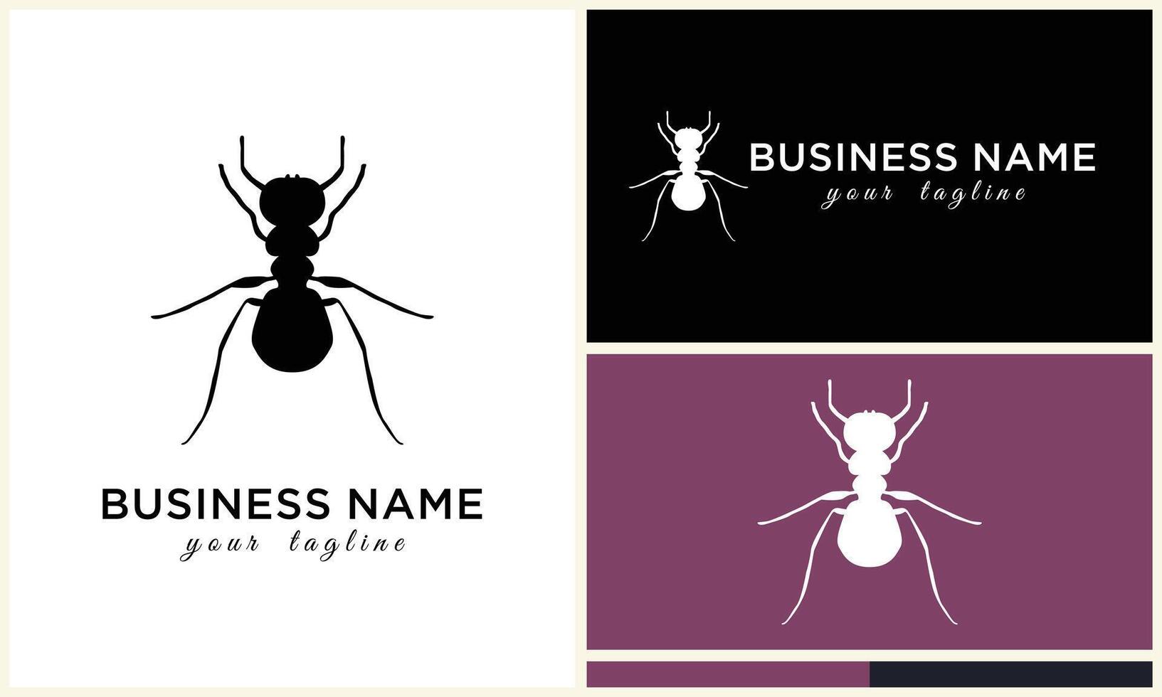 silhouette beetle insect ant template vector