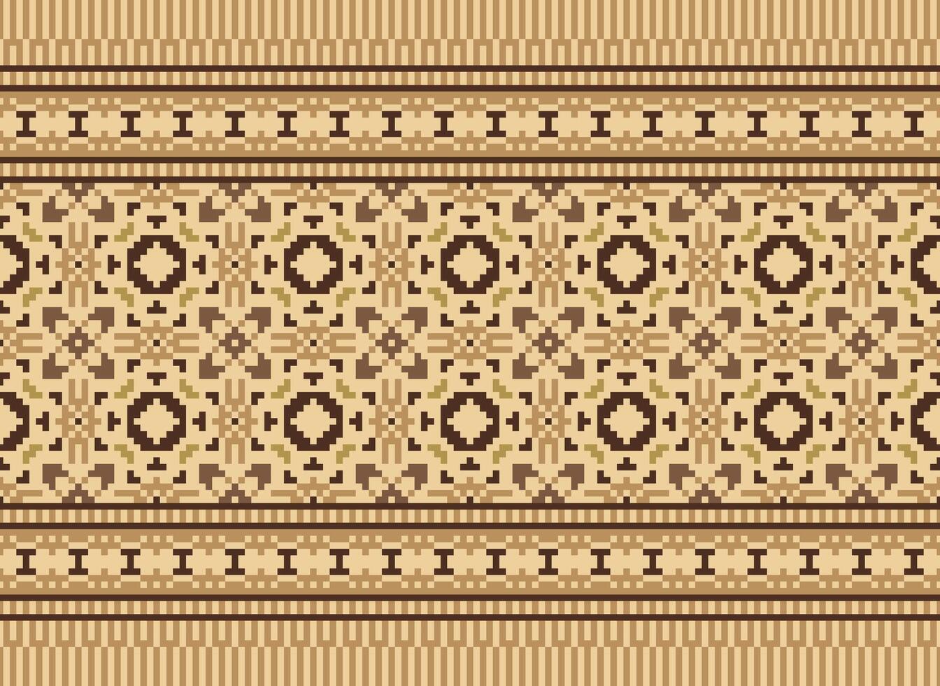 Knitted ethnic pattern, Vector cross stitch oriental background, Embroidery retro jacquard style, Purple pattern square native, Design for textile, fabric, carpet, rug, fibres