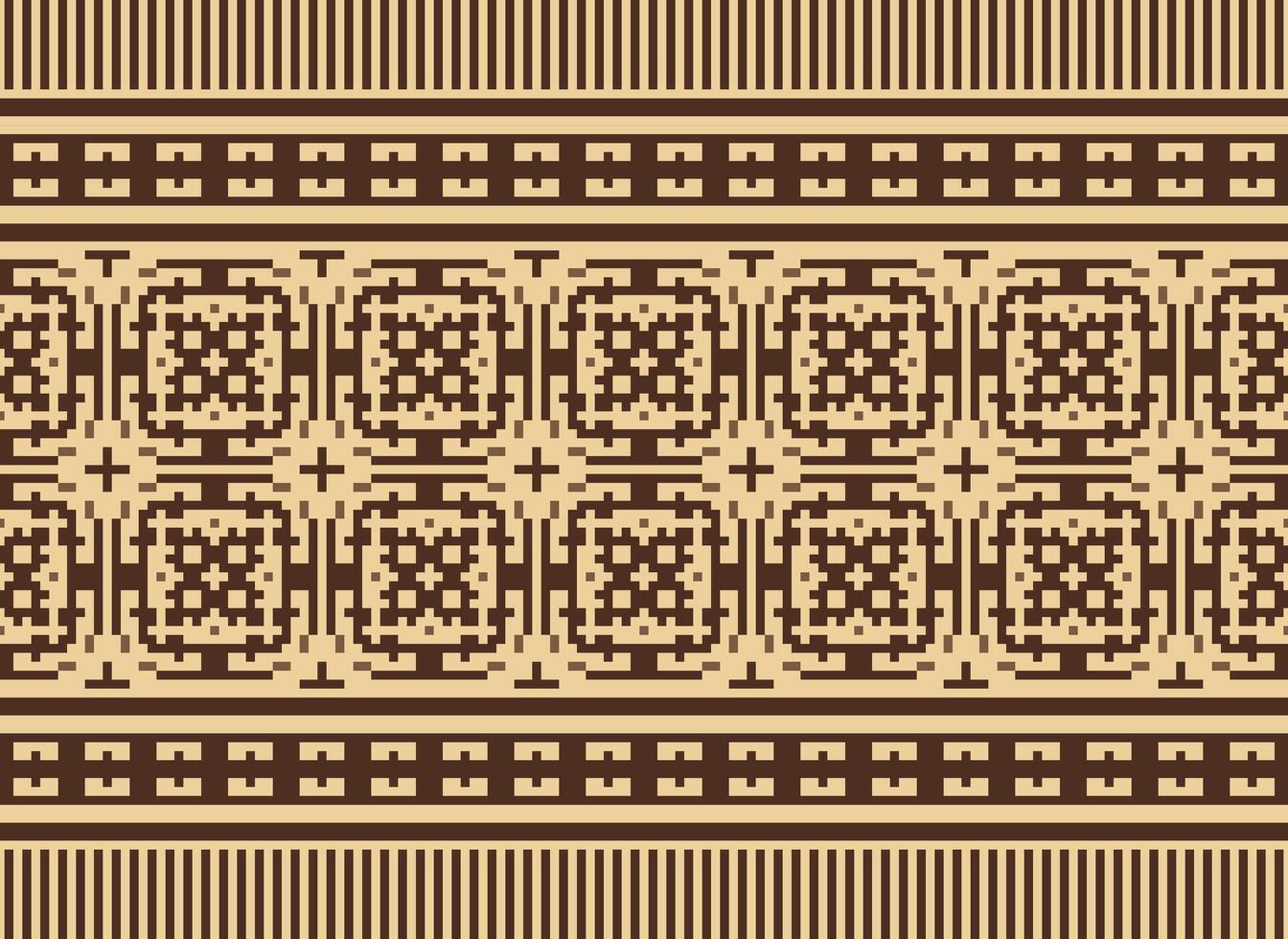 Knitted ethnic pattern, Vector cross stitch oriental background, Embroidery retro jacquard style, Purple pattern square native, Design for textile, fabric, carpet, rug, fibres