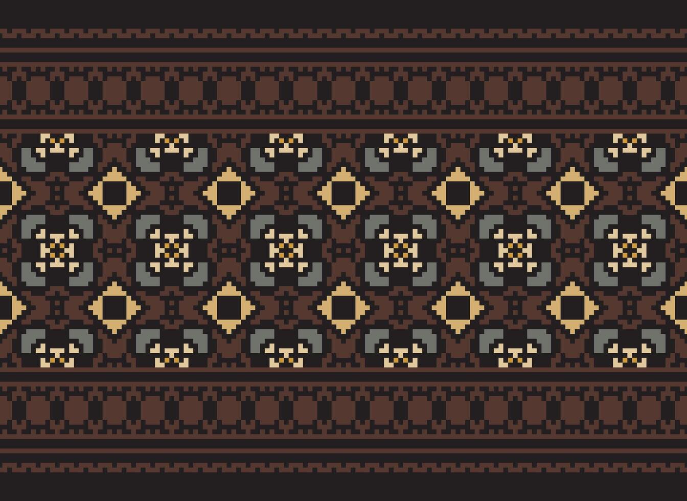 Knitted ethnic pattern, Vector cross stitch oriental background, Embroidery retro jacquard style, Purple pattern square native, Design for textile, fabric, carpet, rug, fibres