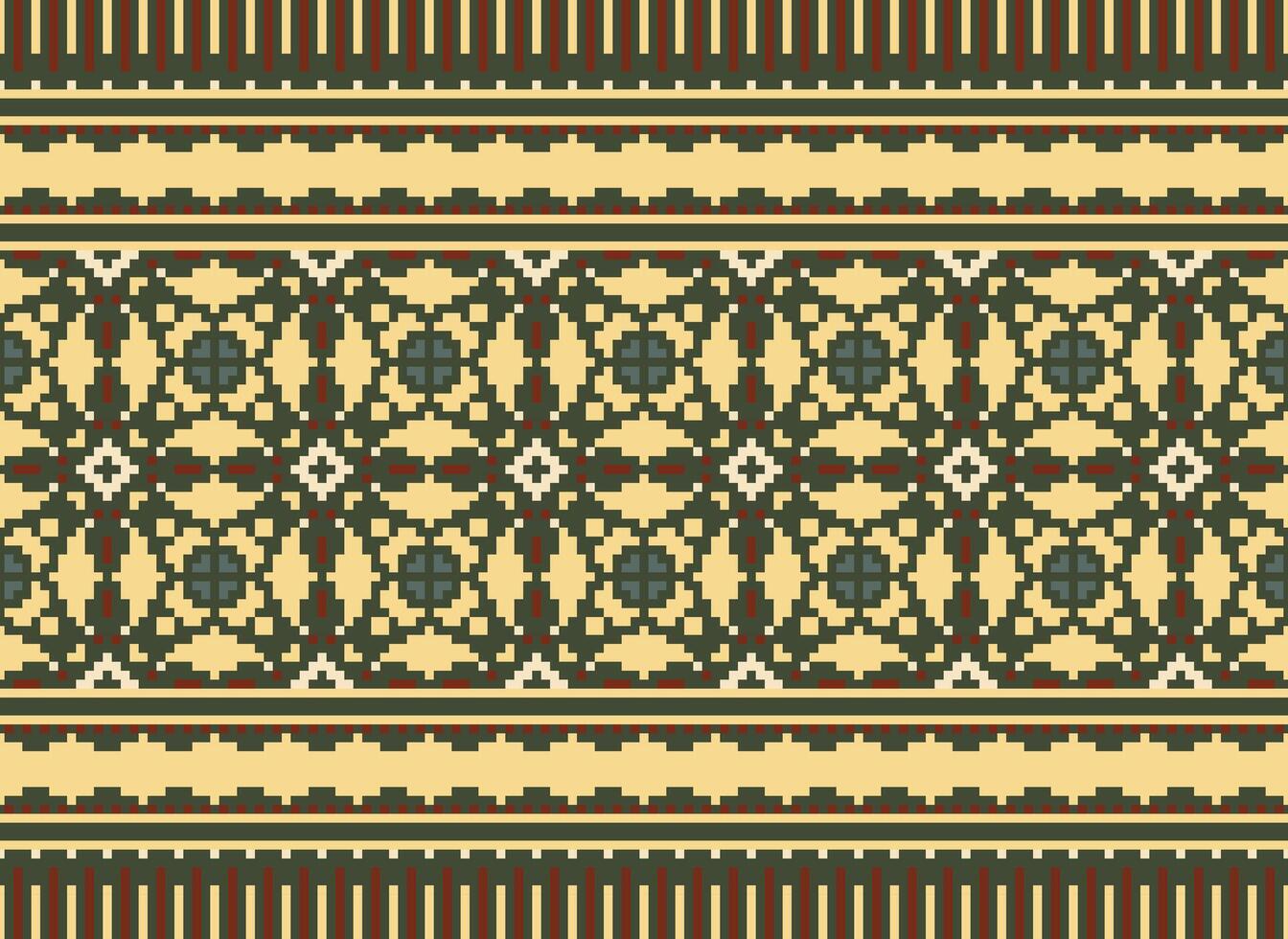 Knitted ethnic pattern, Vector cross stitch oriental background, Embroidery retro jacquard style, Purple pattern square native, Design for textile, fabric, carpet, rug, fibres