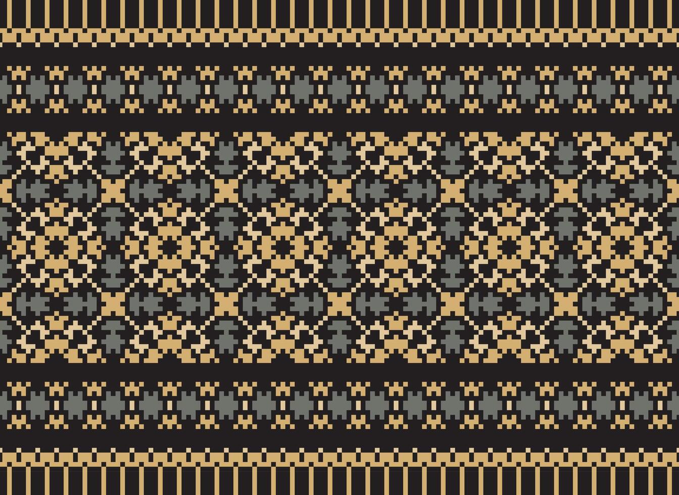 Knitted ethnic pattern, Vector cross stitch oriental background, Embroidery retro jacquard style, Purple pattern square native, Design for textile, fabric, carpet, rug, fibres