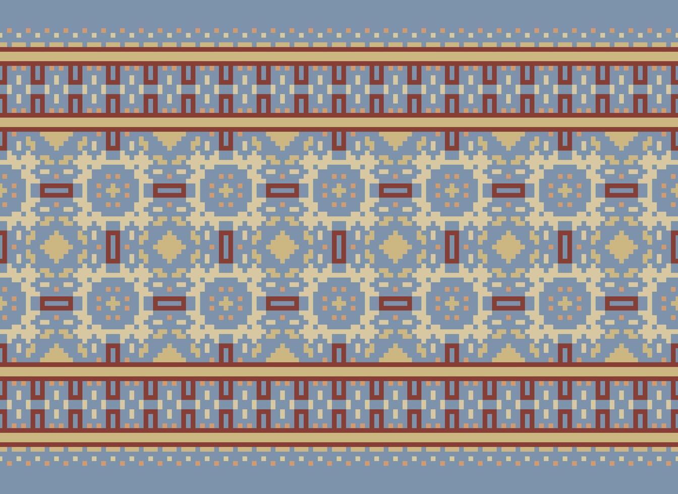 Knitted ethnic pattern, Vector cross stitch oriental background, Embroidery retro jacquard style, Purple pattern square native, Design for textile, fabric, carpet, rug, fibres