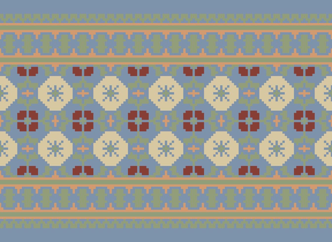 Knitted ethnic pattern, Vector cross stitch oriental background, Embroidery retro jacquard style, Purple pattern square native, Design for textile, fabric, carpet, rug, fibres