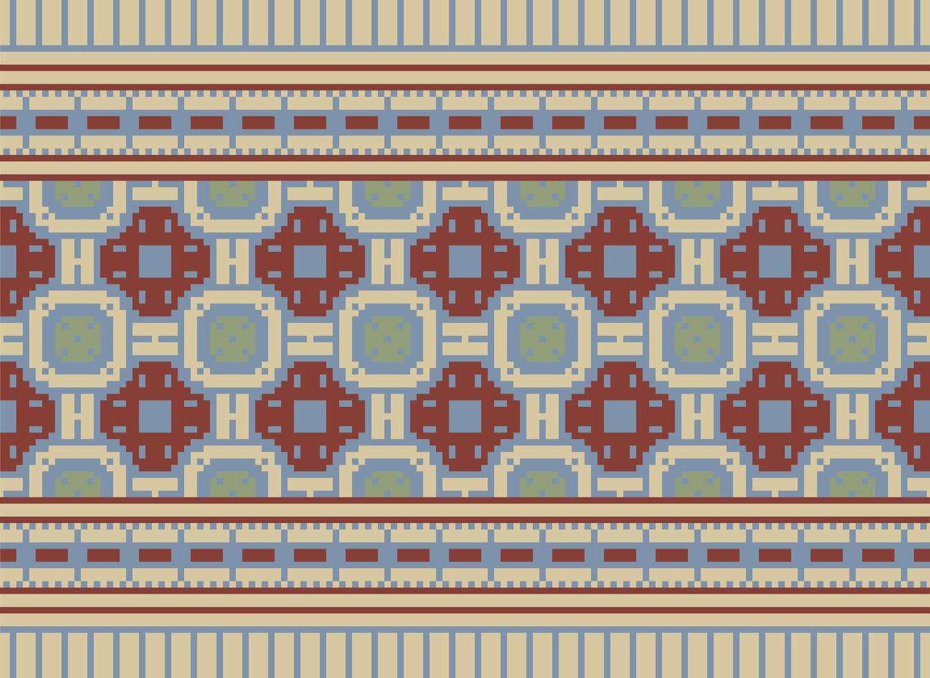 Knitted ethnic pattern, Vector cross stitch oriental background, Embroidery retro jacquard style, Purple pattern square native, Design for textile, fabric, carpet, rug, fibres