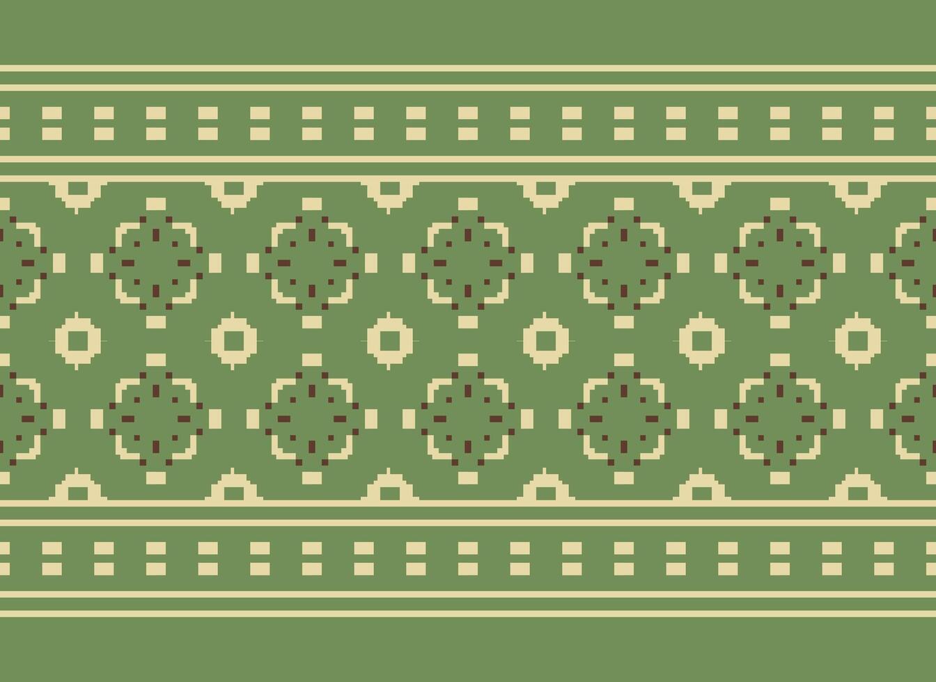 Geometric ethnic pattern. Pixel pattern. Design for clothing, fabric, background, wallpaper, wrapping, batik. Knitwear, Embroidery style. Aztec geometric art ornament print. Vector illustration.