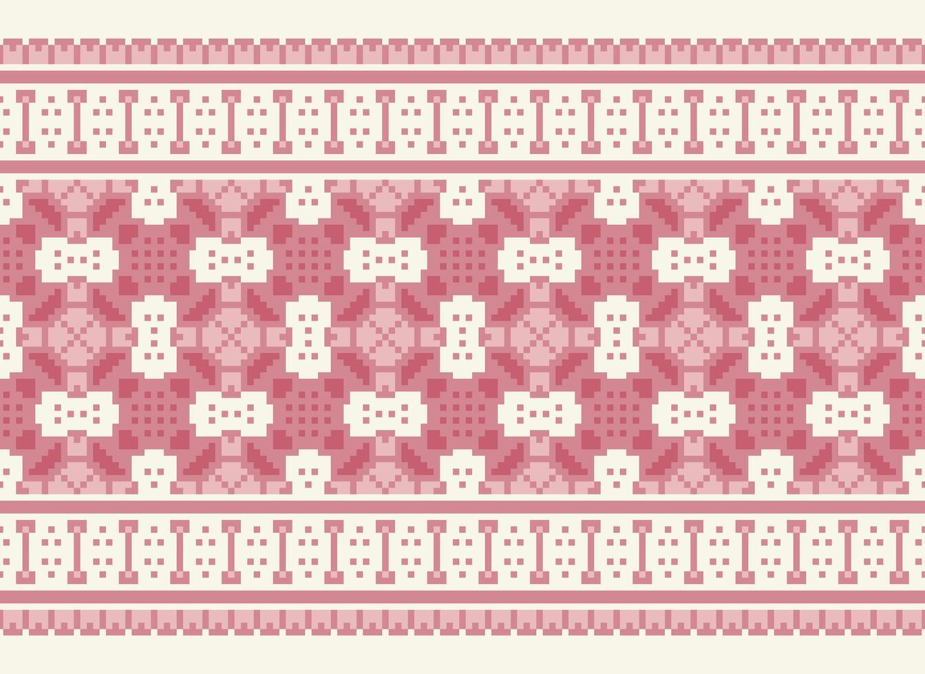 Geometric ethnic pattern. Pixel pattern. Design for clothing, fabric, background, wallpaper, wrapping, batik. Knitwear, Embroidery style. Aztec geometric art ornament print. Vector illustration.
