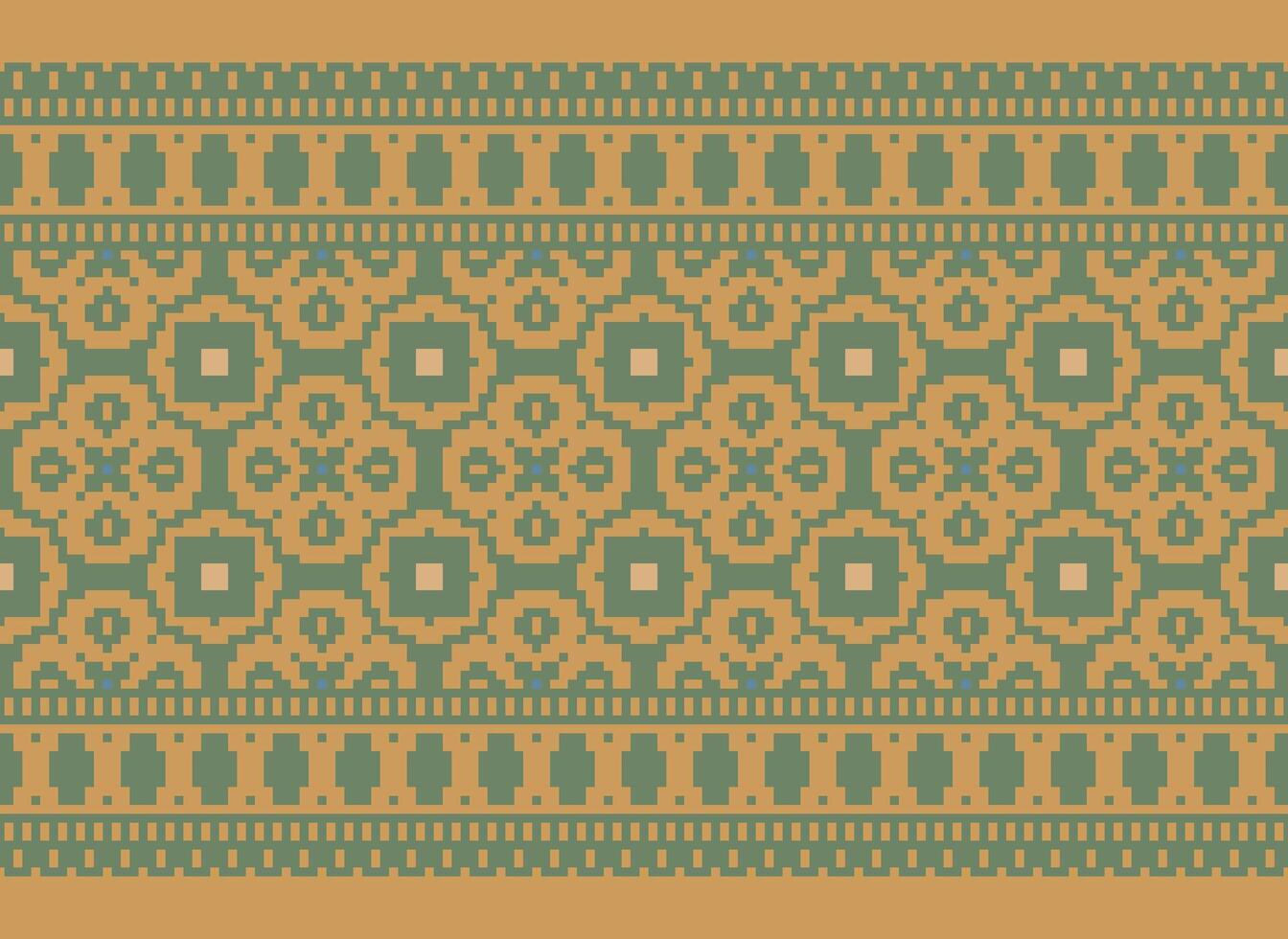 Geometric ethnic pattern. Pixel pattern. Design for clothing, fabric, background, wallpaper, wrapping, batik. Knitwear, Embroidery style. Aztec geometric art ornament print. Vector illustration.