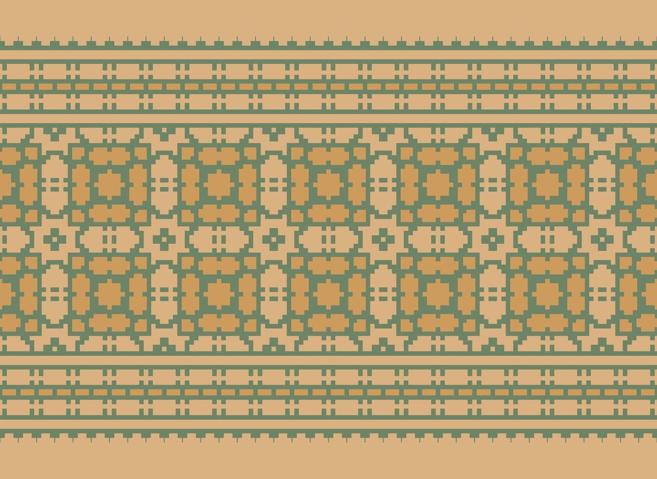 Geometric ethnic pattern. Pixel pattern. Design for clothing, fabric, background, wallpaper, wrapping, batik. Knitwear, Embroidery style. Aztec geometric art ornament print. Vector illustration.