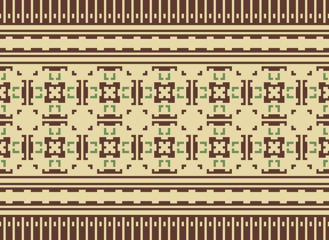 Geometric ethnic pattern. Pixel pattern. Design for clothing, fabric, background, wallpaper, wrapping, batik. Knitwear, Embroidery style. Aztec geometric art ornament print. Vector illustration.