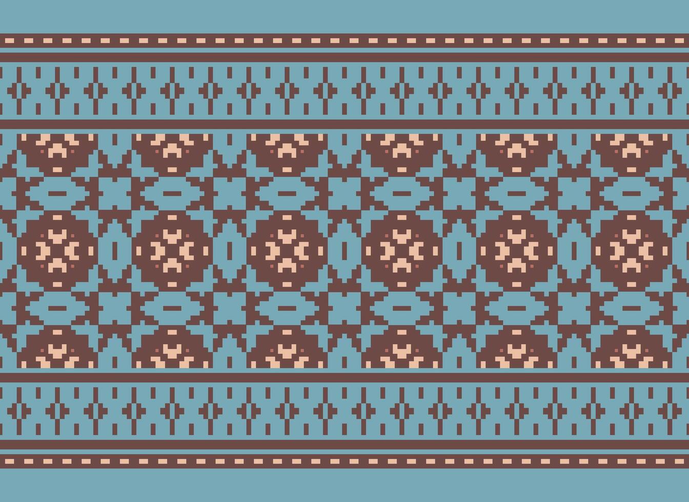 Geometric ethnic pattern. Pixel pattern. Design for clothing, fabric, background, wallpaper, wrapping, batik. Knitwear, Embroidery style. Aztec geometric art ornament print. Vector illustration.