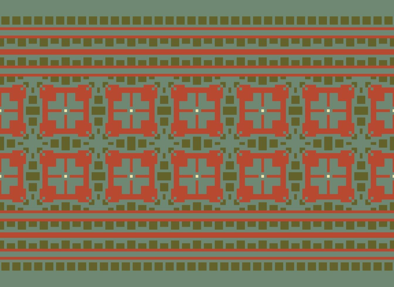 Geometric ethnic pattern. Pixel pattern. Design for clothing, fabric, background, wallpaper, wrapping, batik. Knitwear, Embroidery style. Aztec geometric art ornament print. Vector illustration.