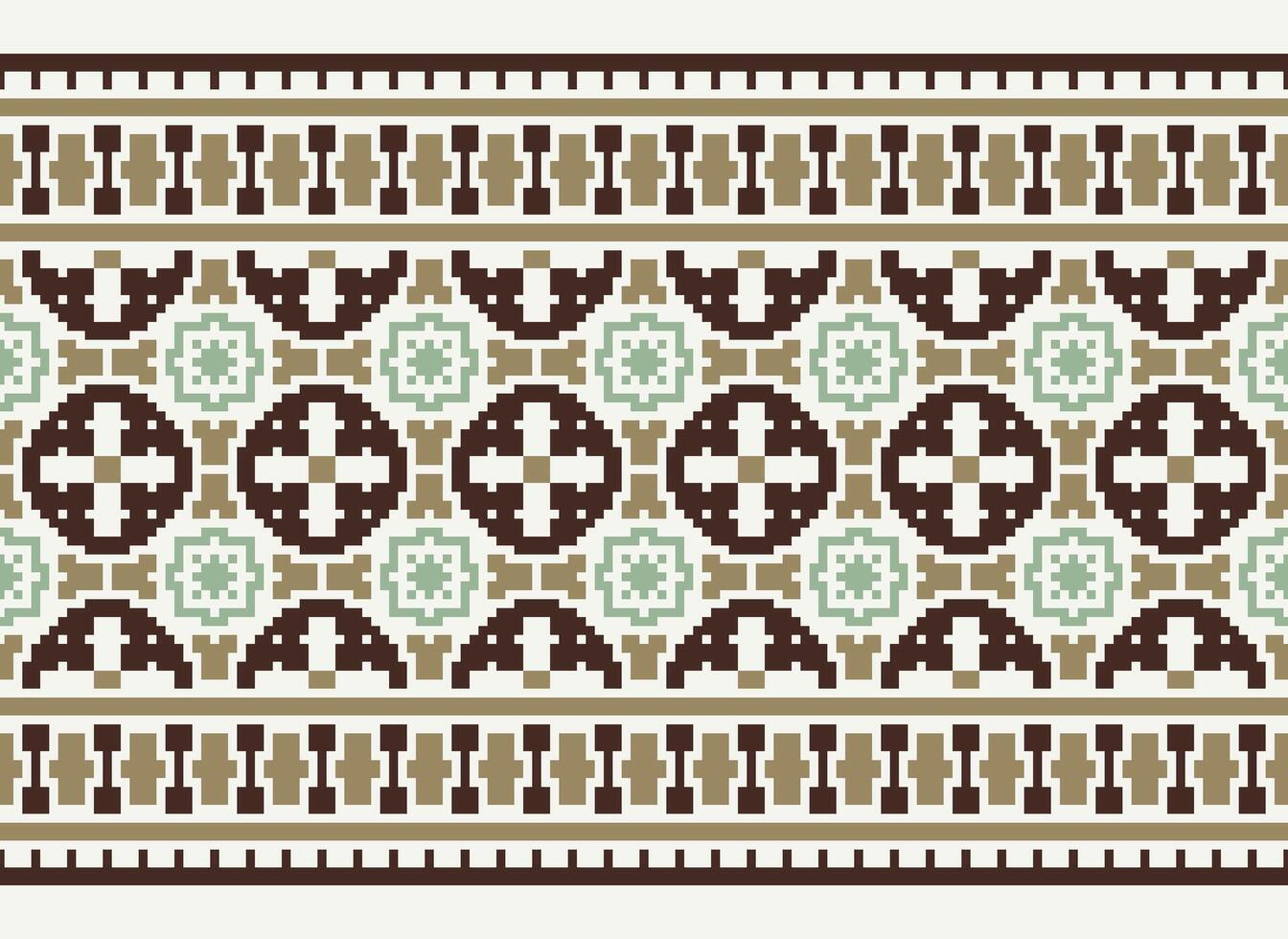 Geometric ethnic pattern. Pixel pattern. Design for clothing, fabric, background, wallpaper, wrapping, batik. Knitwear, Embroidery style. Aztec geometric art ornament print. Vector illustration.